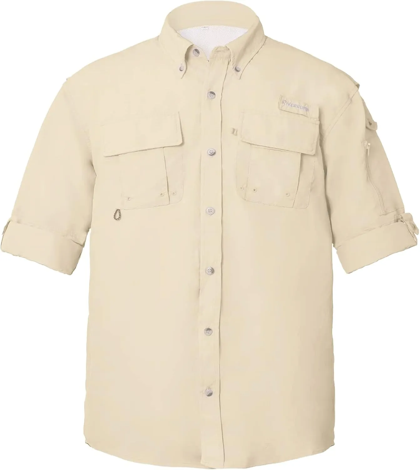 Riverruns UPF 50  Men's Fishing Shirts Long Sleeve UV Protection Shirts Water-Repellent for Hiking, Fishing, Camping