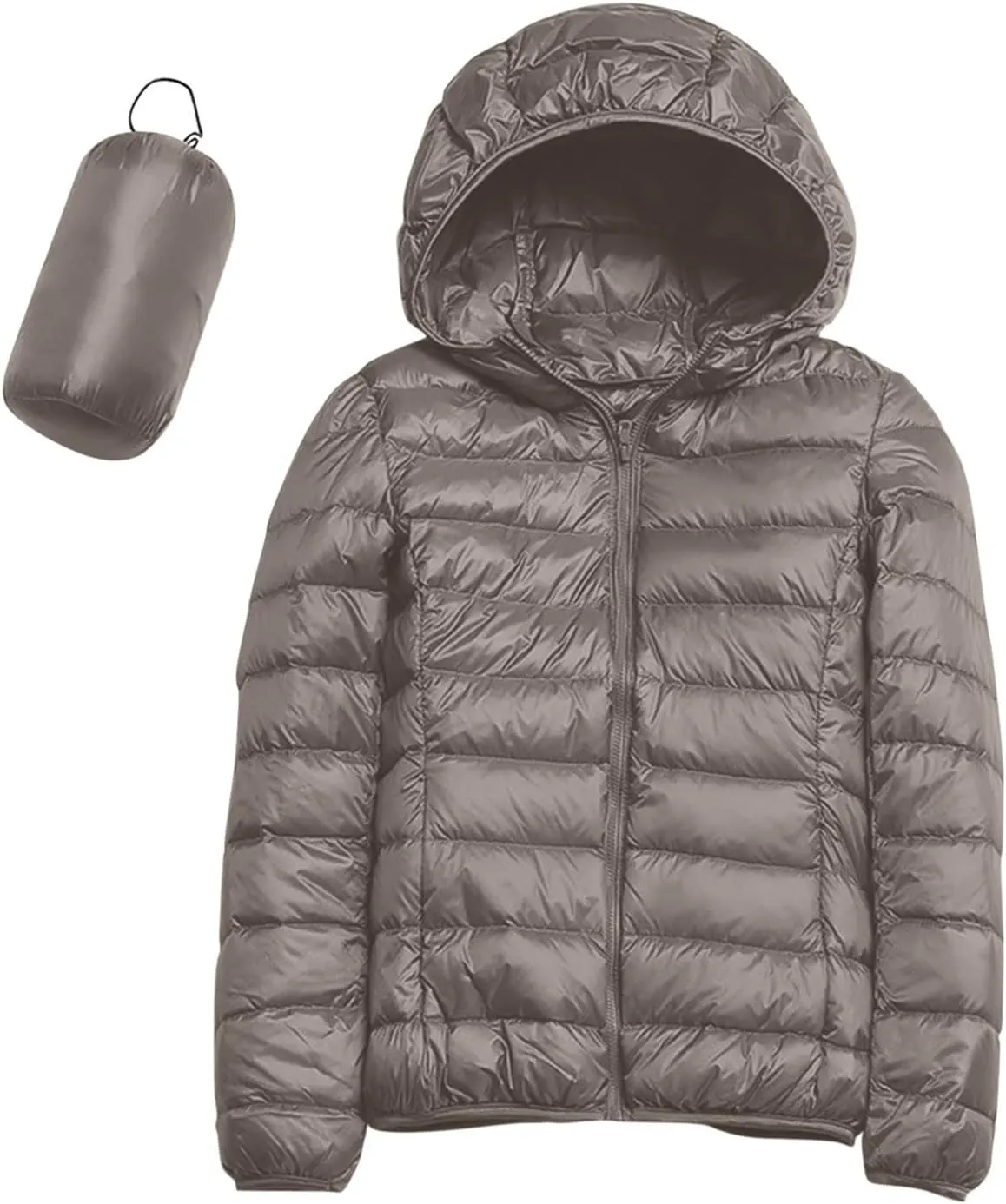 SHAOBGE Packable Puffer Jacket Women Women Warm Lightweight Jacket Hooded Windproof Winter Coat With Winter