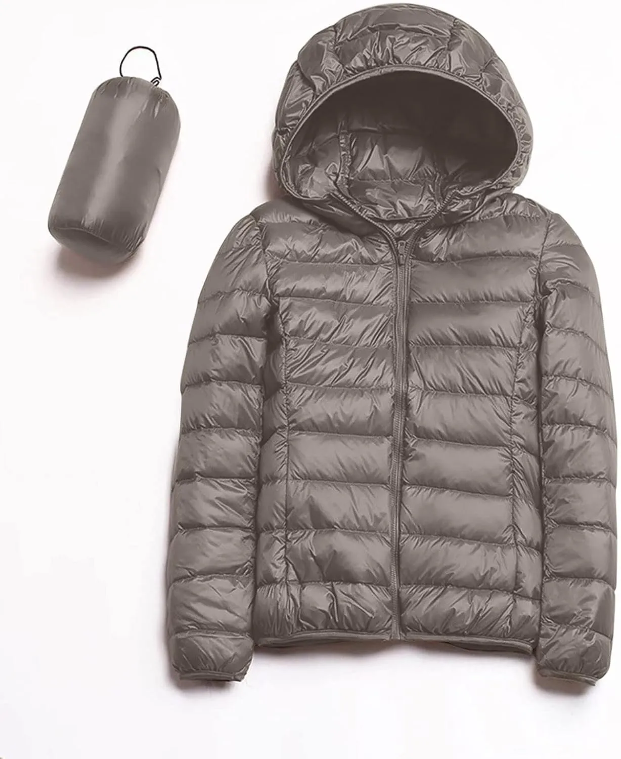SHAOBGE Packable Puffer Jacket Women Women Warm Lightweight Jacket Hooded Windproof Winter Coat With Winter