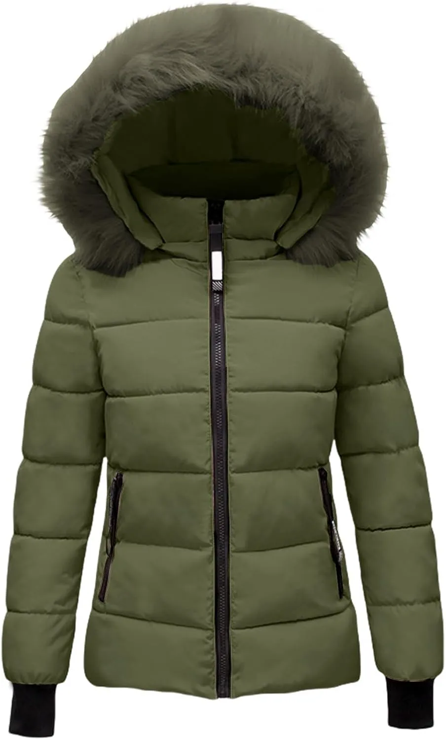 SHAOBGE Packable Puffer Jacket Women Women's Hooded Warm Winter Coat Quilted Thicken Puffer Jacket Winter