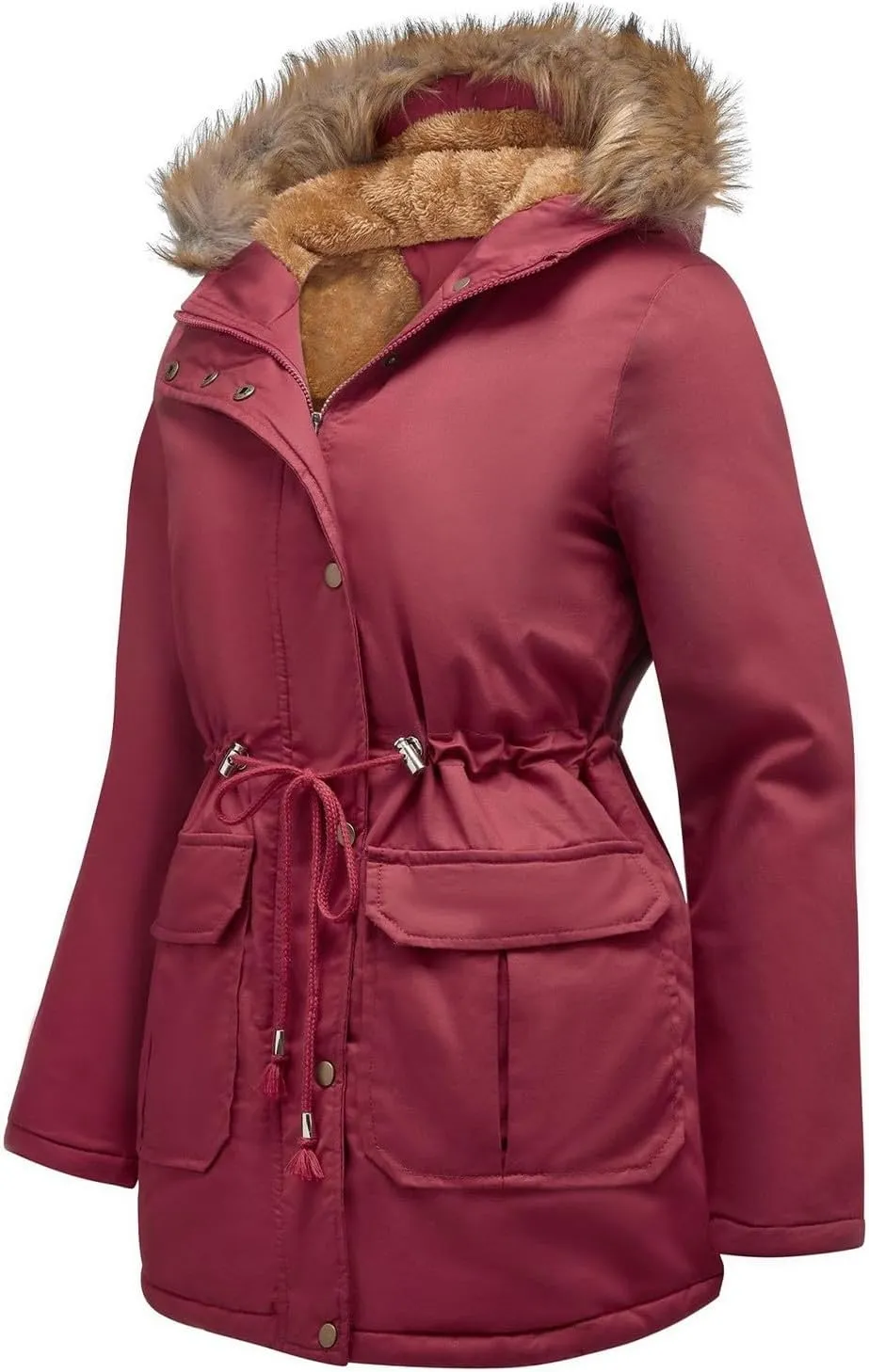 SHAOBGE Puffer Jacket Womens Xnova Womens Winter Parka Jackets Fleece Lined Coats Ladies Padded Thermal Winter