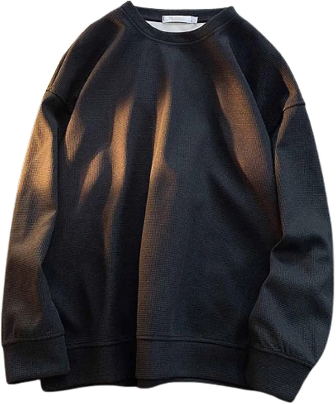 Solid Hoodie Pullover Sweater Men'S Fashion Spring And Autumn Casual Short Sleeved Round Neck Solid Color Thin