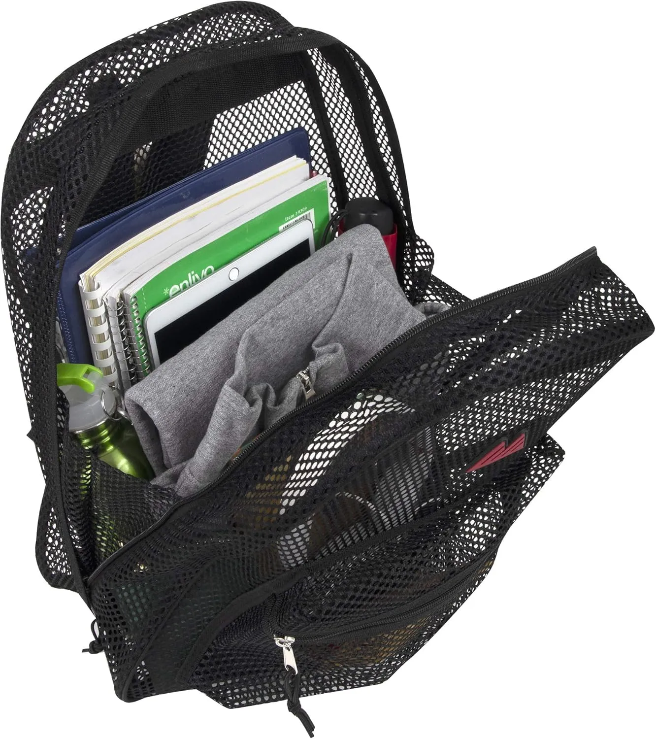 Summit Ridge Mesh Backpacks for Kids, Adults, School, Beach, and Travel, Colorful Transparent Mesh Backpacks with Padded Straps