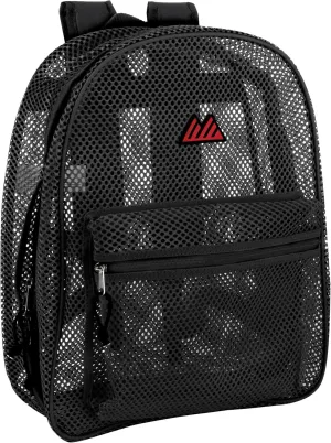 Summit Ridge Mesh Backpacks for Kids, Adults, School, Beach, and Travel, Colorful Transparent Mesh Backpacks with Padded Straps