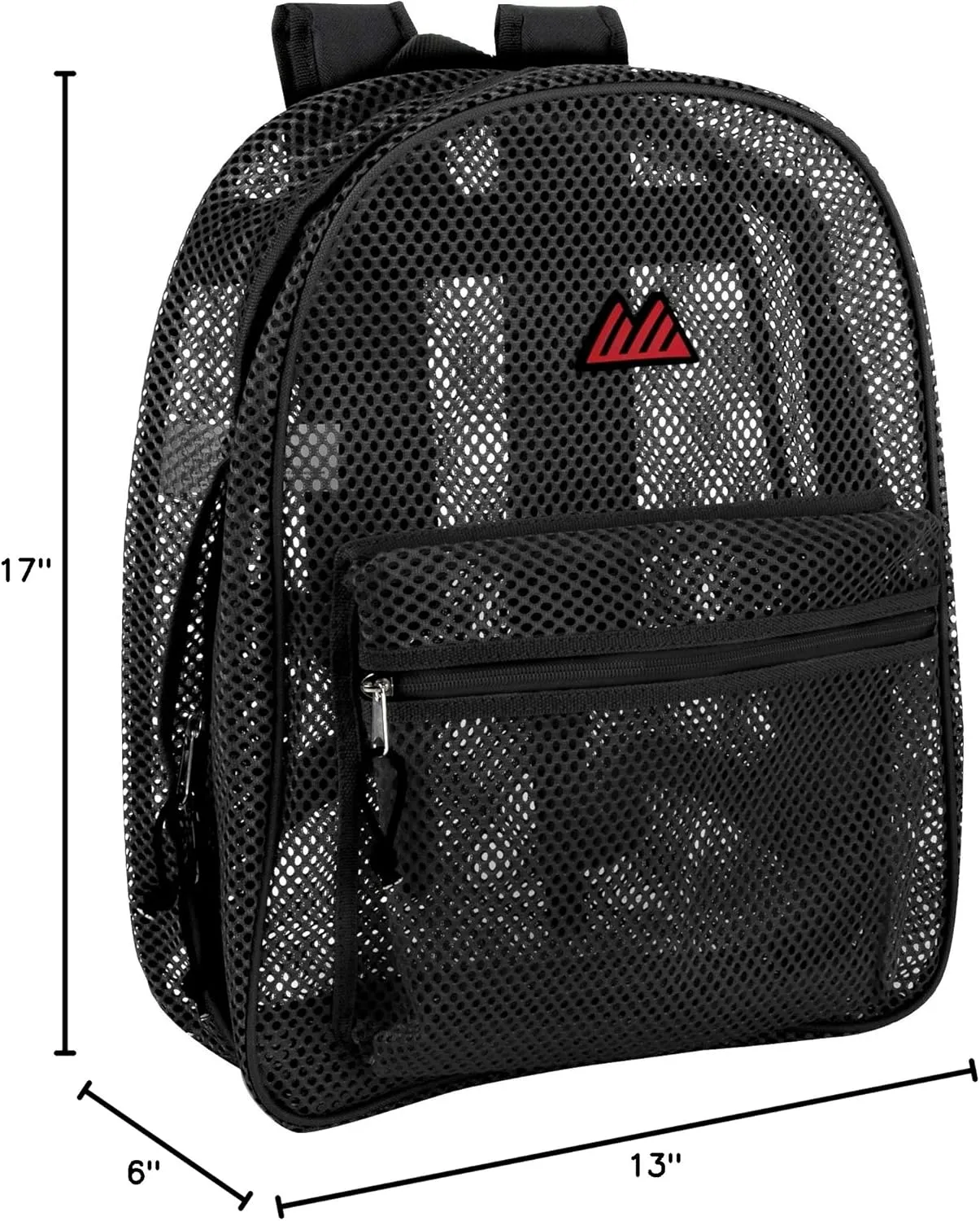 Summit Ridge Mesh Backpacks for Kids, Adults, School, Beach, and Travel, Colorful Transparent Mesh Backpacks with Padded Straps