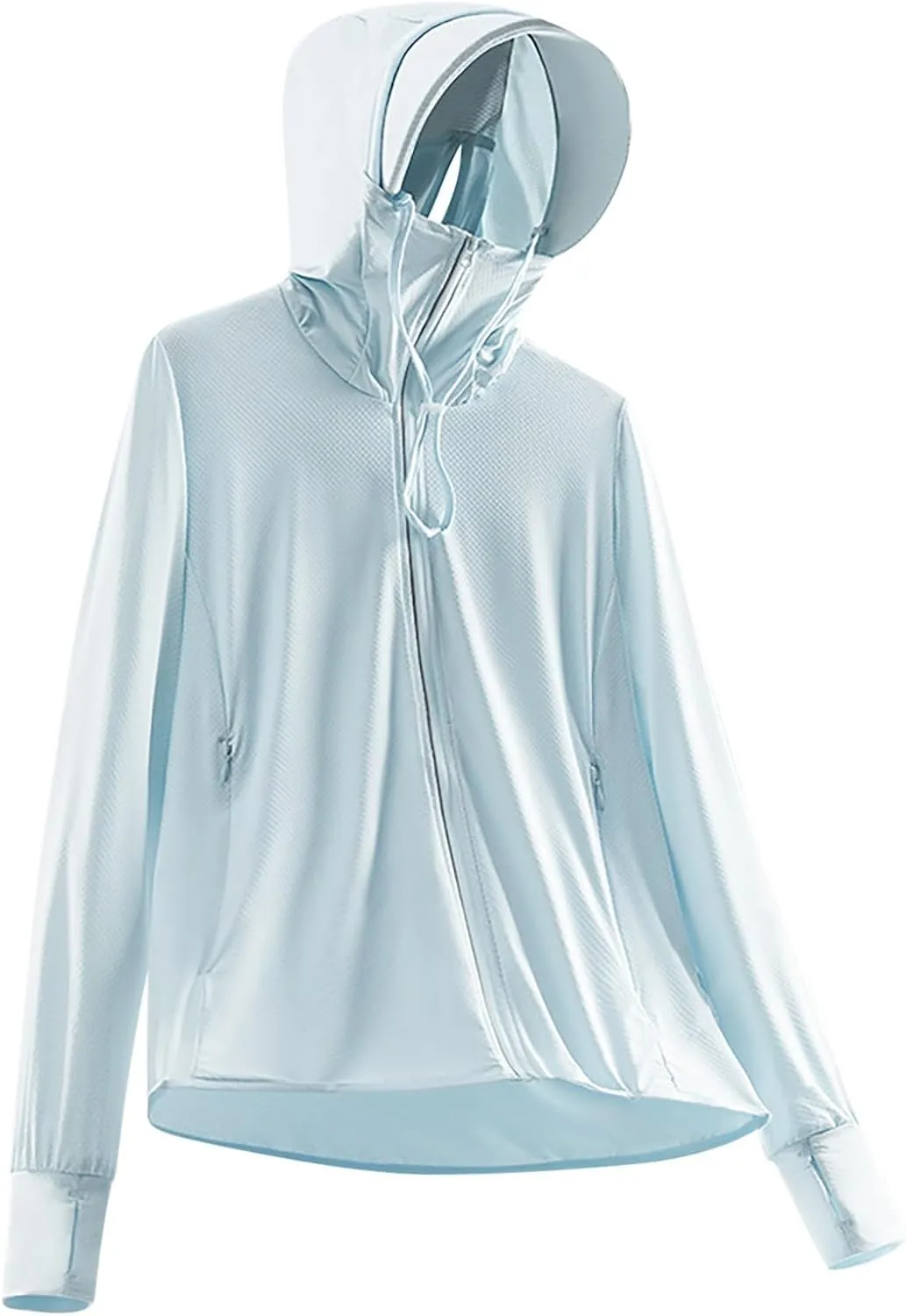 Sun Protection Hoodie Jacket for Women Long Sleeve Lightweight Full Zip Outdoor Riding Clothing Cooling Summer Shirt
