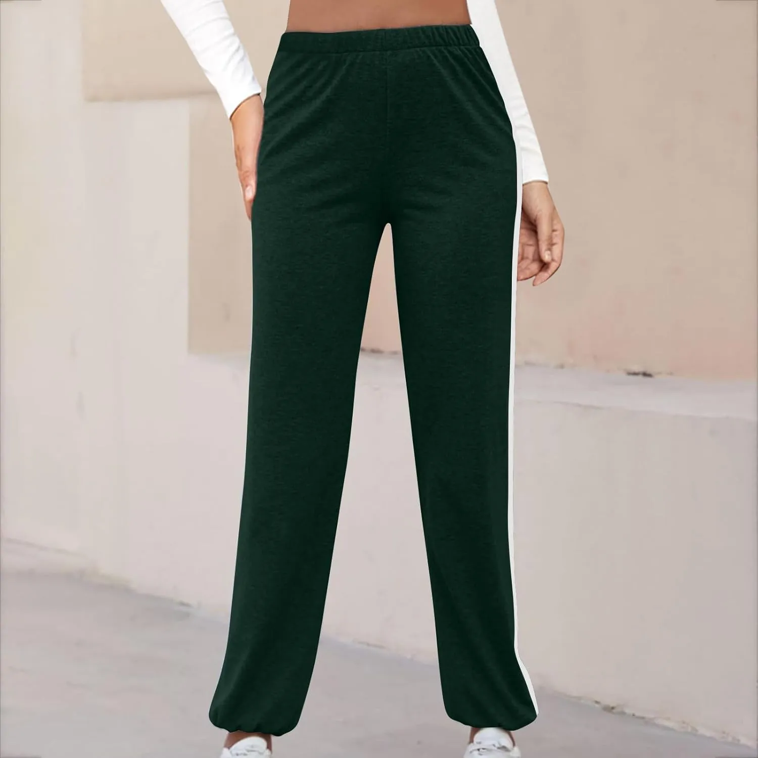 TANGNADE Womens Yoga Sweatpants Wide Leg Lounge Pajamas Pants Workout Comfy Joggers Sweatpants Pants Pockets