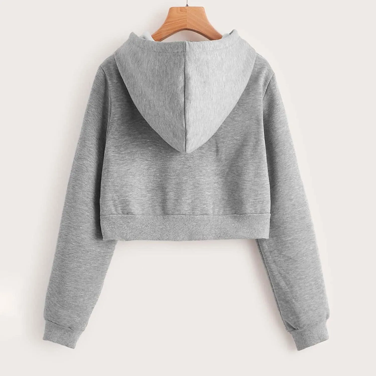 TUNUSKAT Womens Sexy Cropped Hoodies Zip Up Fleece Lined Fall Winter Jacket Short Hooded Sweatshirt Cardigan Girls Y2k Tops