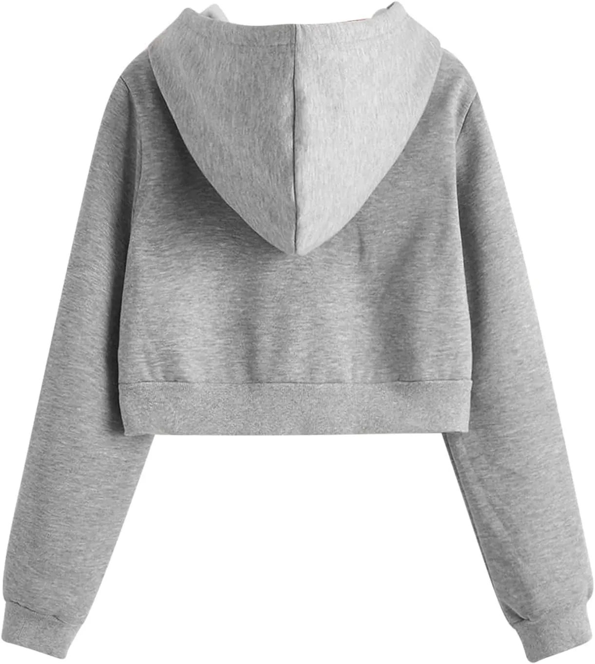 TUNUSKAT Womens Sexy Cropped Hoodies Zip Up Fleece Lined Fall Winter Jacket Short Hooded Sweatshirt Cardigan Girls Y2k Tops