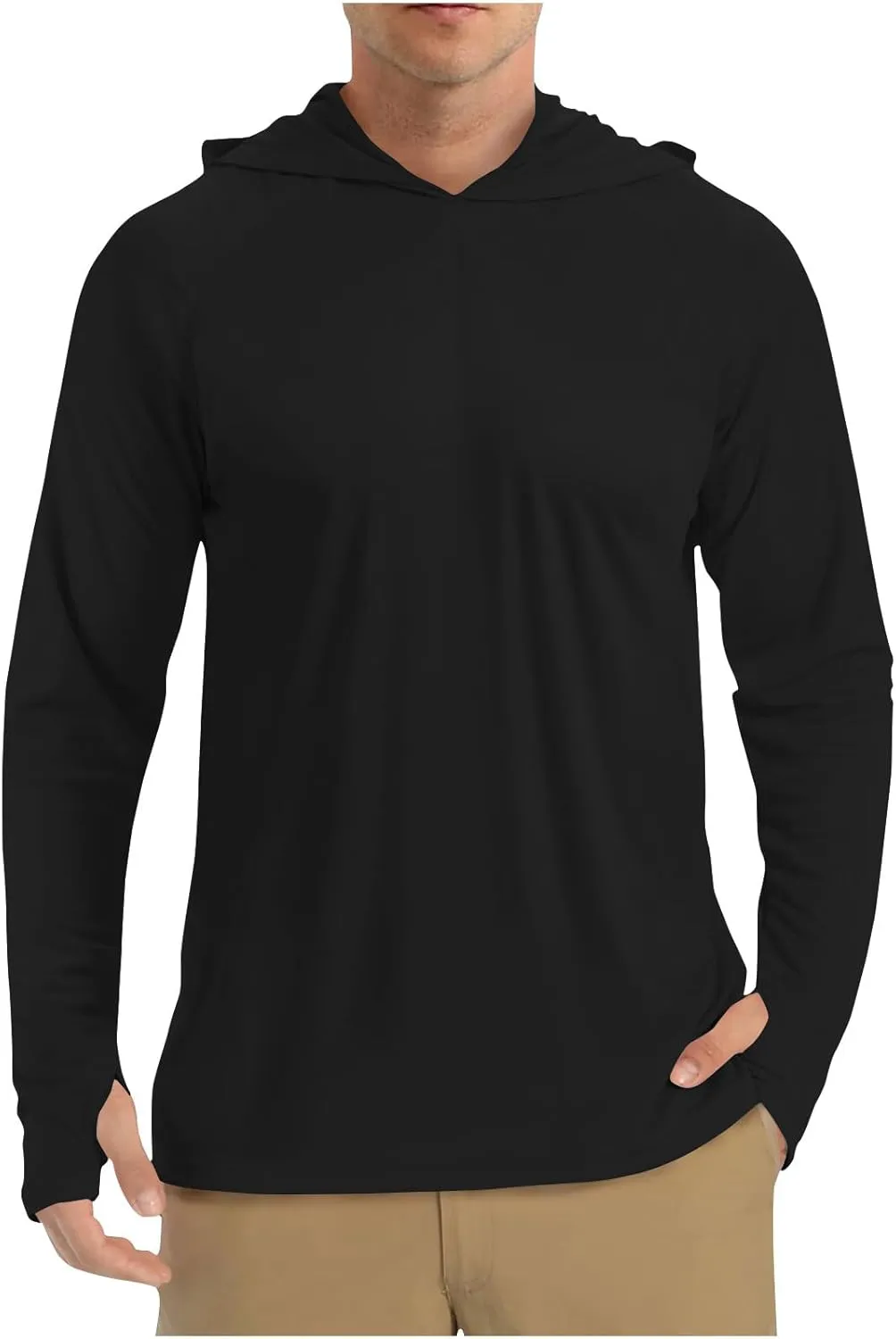 UPF 50  Sun Protection Hoodie For Men Long Sleeve SPF Fishing Hiking Running Rash Guard Shirts Summer Lightweight