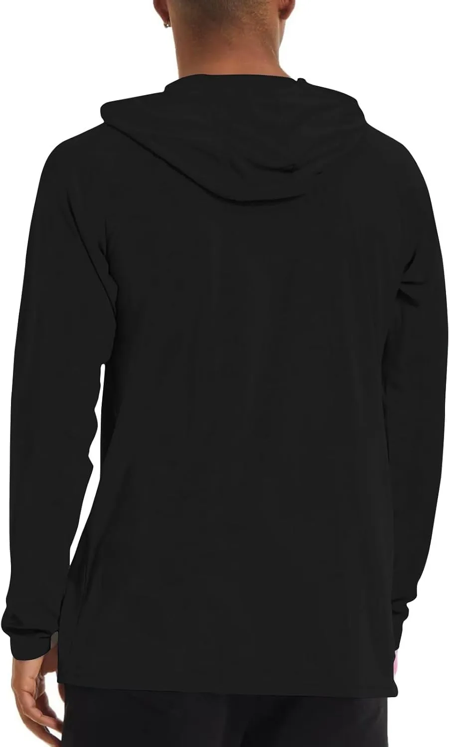 UPF 50  Sun Protection Hoodie For Men Long Sleeve SPF Fishing Hiking Running Rash Guard Shirts Summer Lightweight
