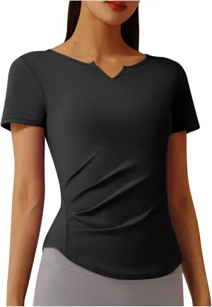 UV Protection Shirts for Women Quick Dry Rash Guard Running Shirts Moisture Wicking Short Sleeve Workout Hiking Tops
