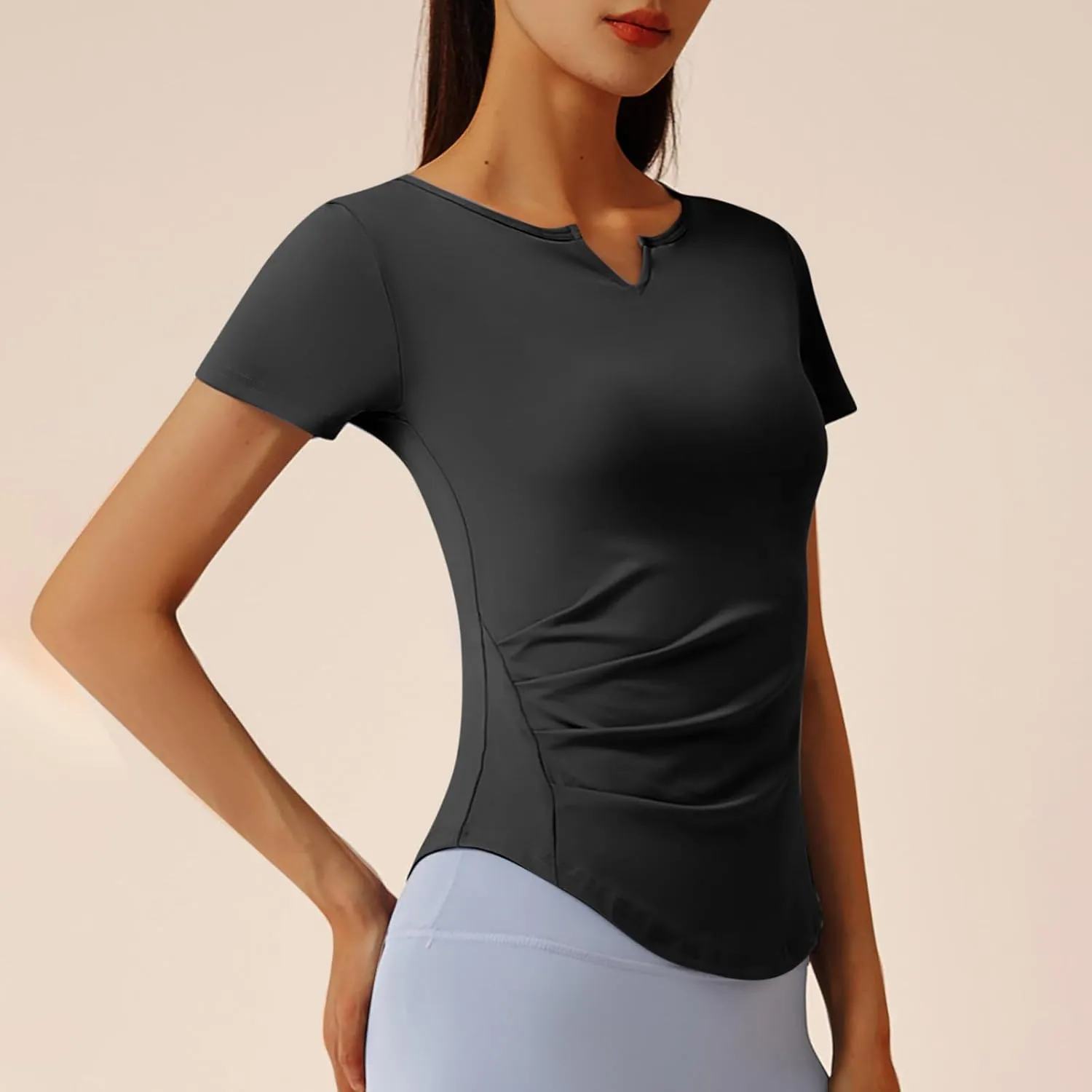 UV Protection Shirts for Women Quick Dry Rash Guard Running Shirts Moisture Wicking Short Sleeve Workout Hiking Tops