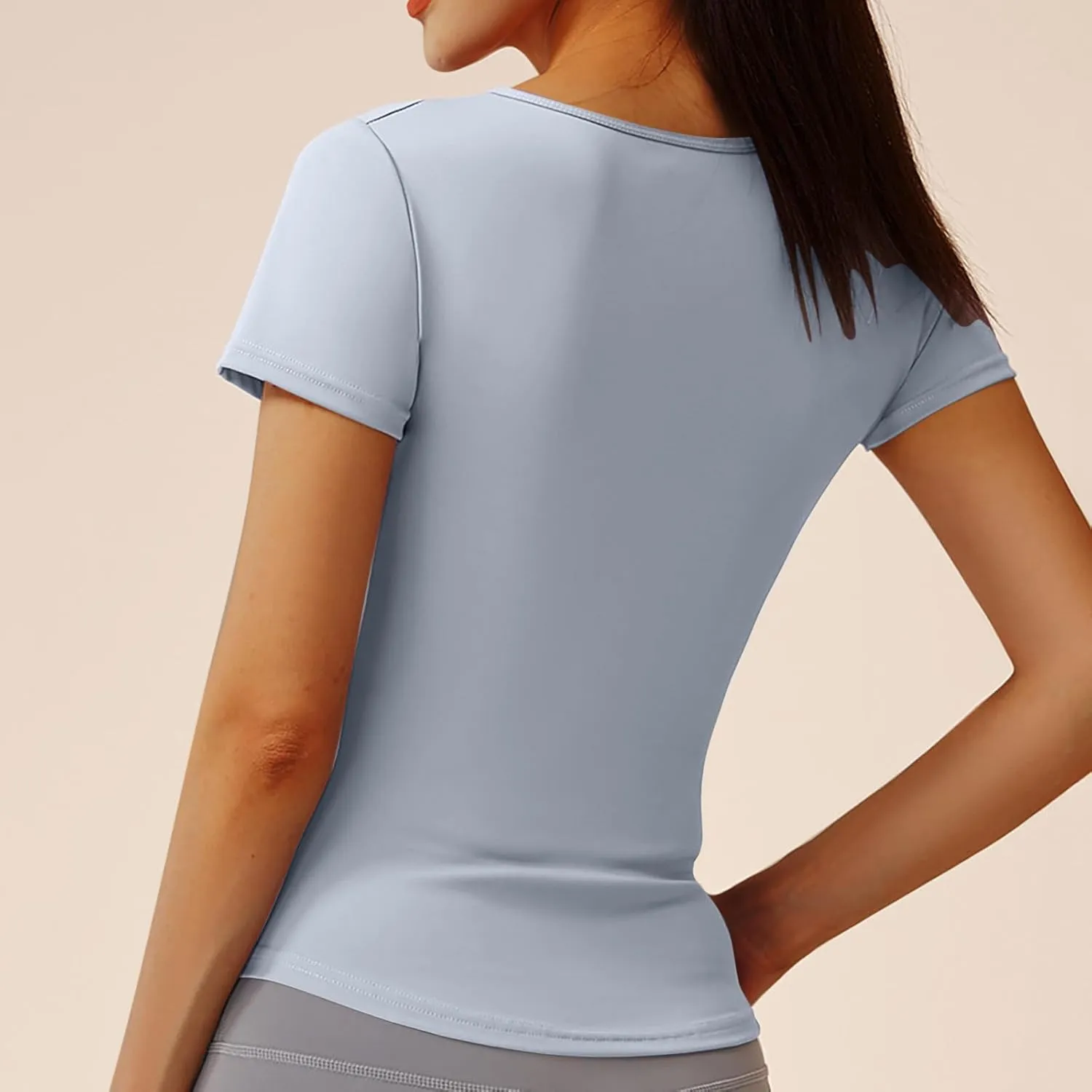 UV Protection Shirts for Women Quick Dry Rash Guard Running Shirts Moisture Wicking Short Sleeve Workout Hiking Tops
