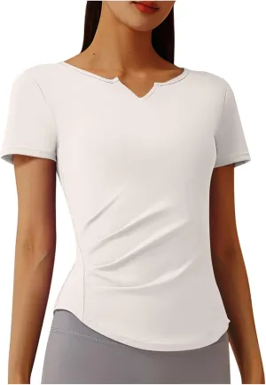 UV Protection Shirts for Women Quick Dry Rash Guard Running Shirts Moisture Wicking Short Sleeve Workout Hiking Tops
