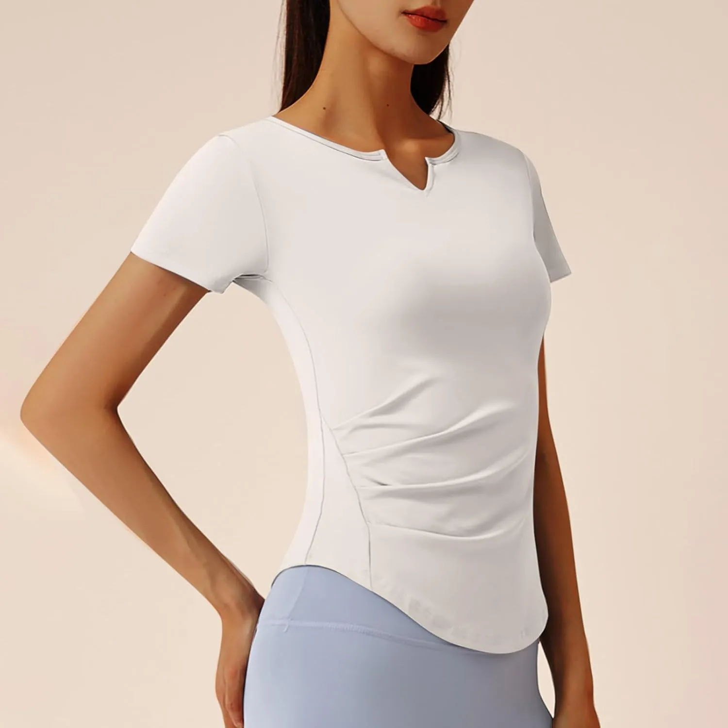 UV Protection Shirts for Women Quick Dry Rash Guard Running Shirts Moisture Wicking Short Sleeve Workout Hiking Tops
