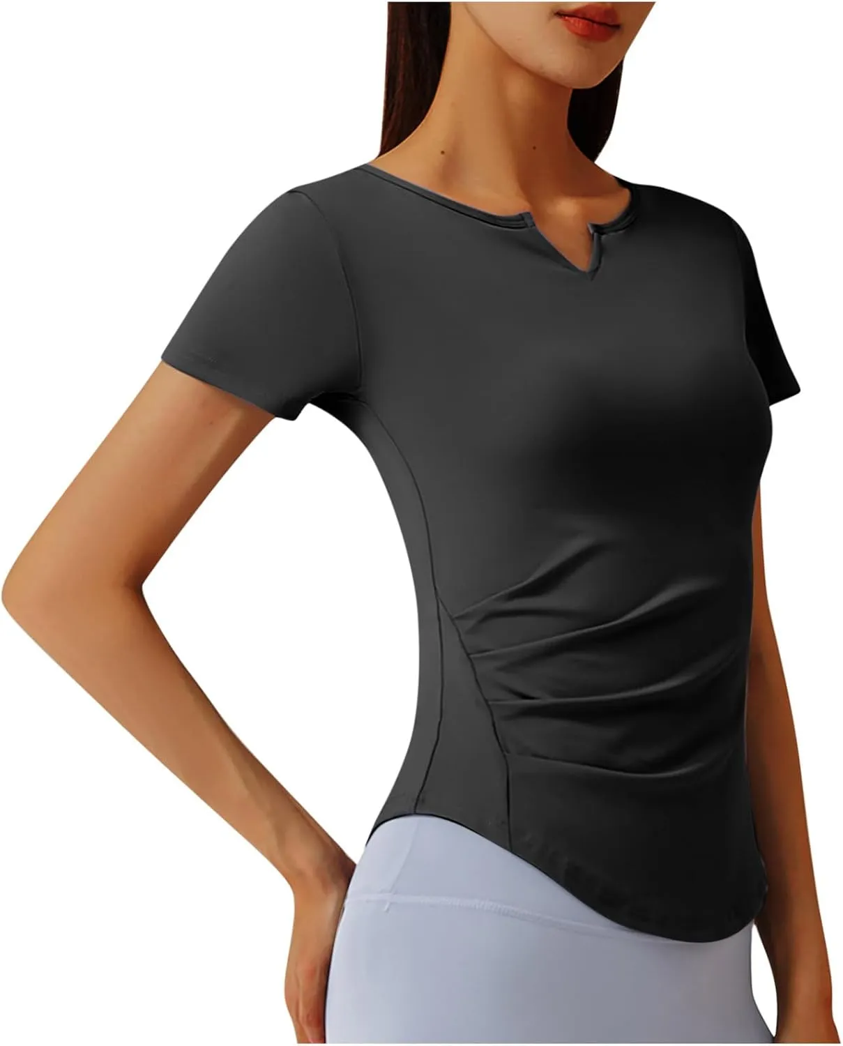UV Protection Shirts for Women Quick Dry Rash Guard Running Shirts Moisture Wicking Short Sleeve Workout Hiking Tops