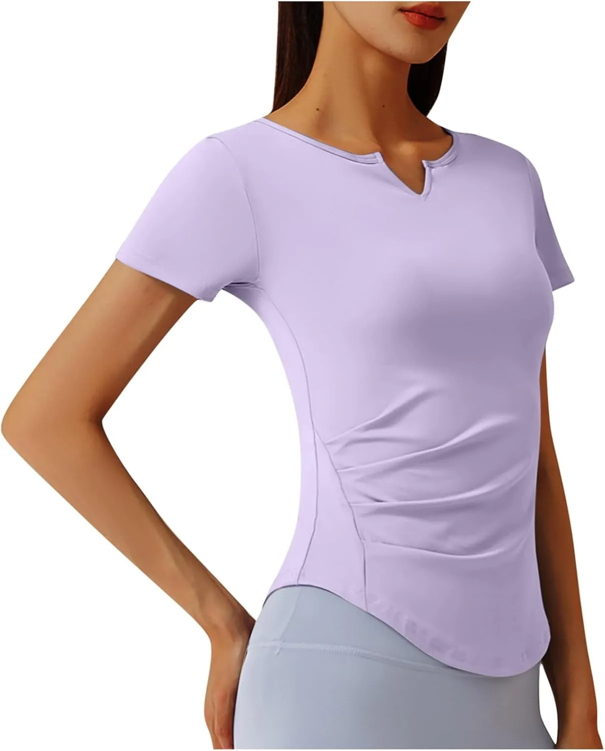 UV Protection Shirts for Women Quick Dry Rash Guard Running Shirts Moisture Wicking Short Sleeve Workout Hiking Tops