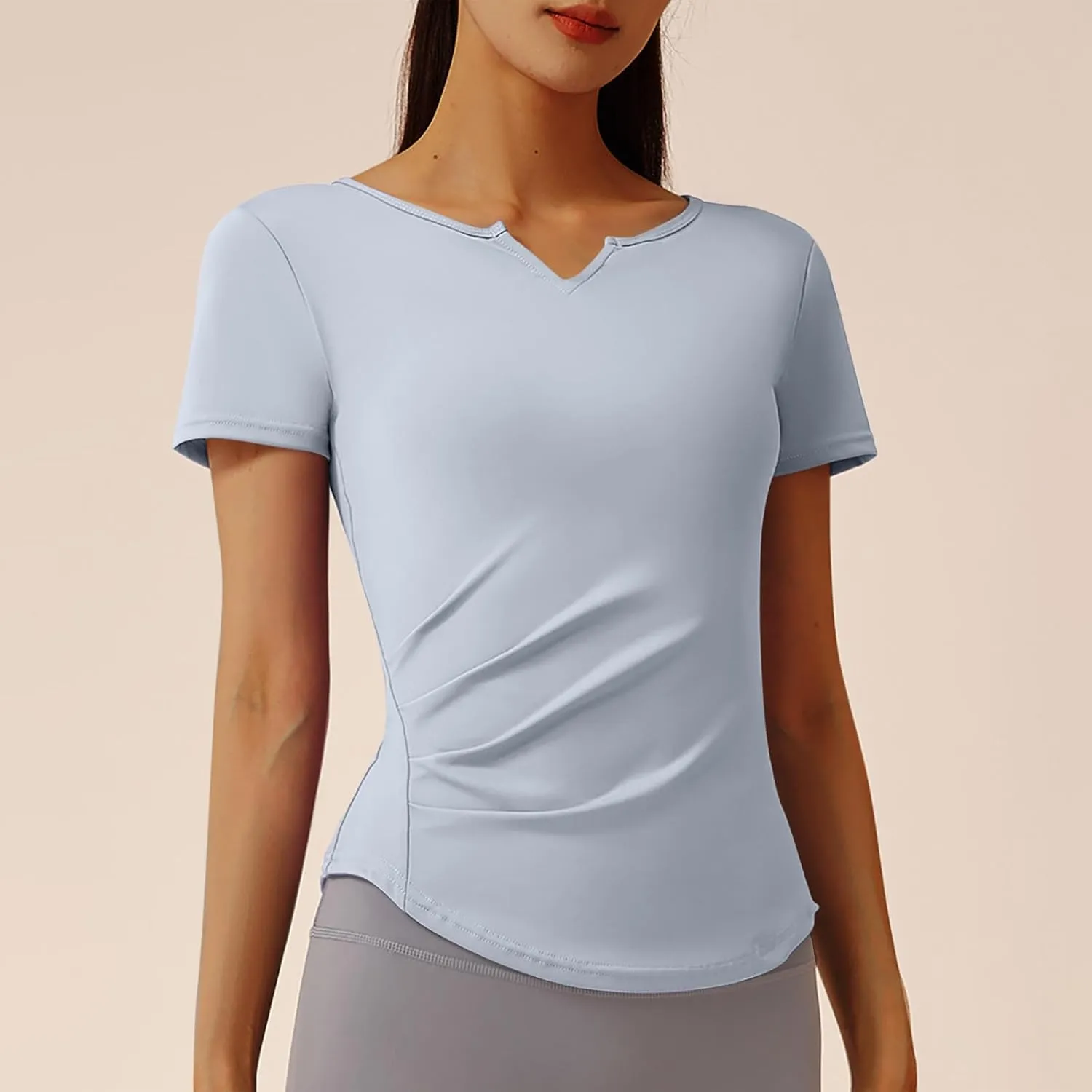 UV Protection Shirts for Women Quick Dry Rash Guard Running Shirts Moisture Wicking Short Sleeve Workout Hiking Tops