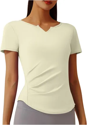 UV Protection Shirts for Women Quick Dry Rash Guard Running Shirts Moisture Wicking Short Sleeve Workout Hiking Tops