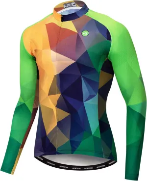Weimostar Men's Cycling Jersey Long Sleeve Bike Shirt Pockets Full Zipper Reflective