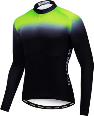 Weimostar Men's Cycling Jersey Long Sleeve Bike Shirt Pockets Full Zipper Reflective