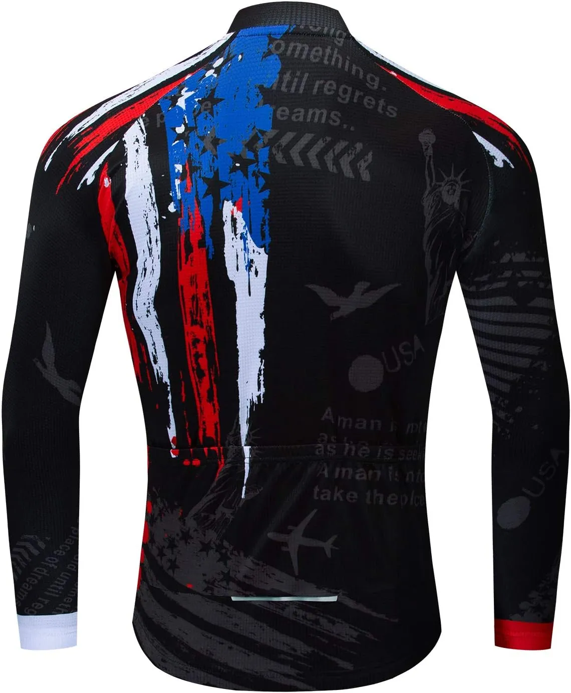 Weimostar Men's Cycling Jersey Long Sleeve Bike Shirt Pockets Full Zipper Reflective