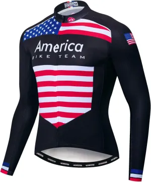 Weimostar Men's Cycling Jersey Long Sleeve Bike Shirt Pockets Full Zipper Reflective