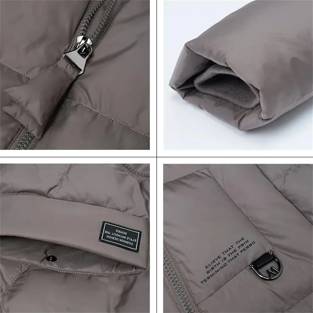Women Long Thick Down Jacket Winter Hooded Puffer Warm Cotton Parka Coat With Pockets