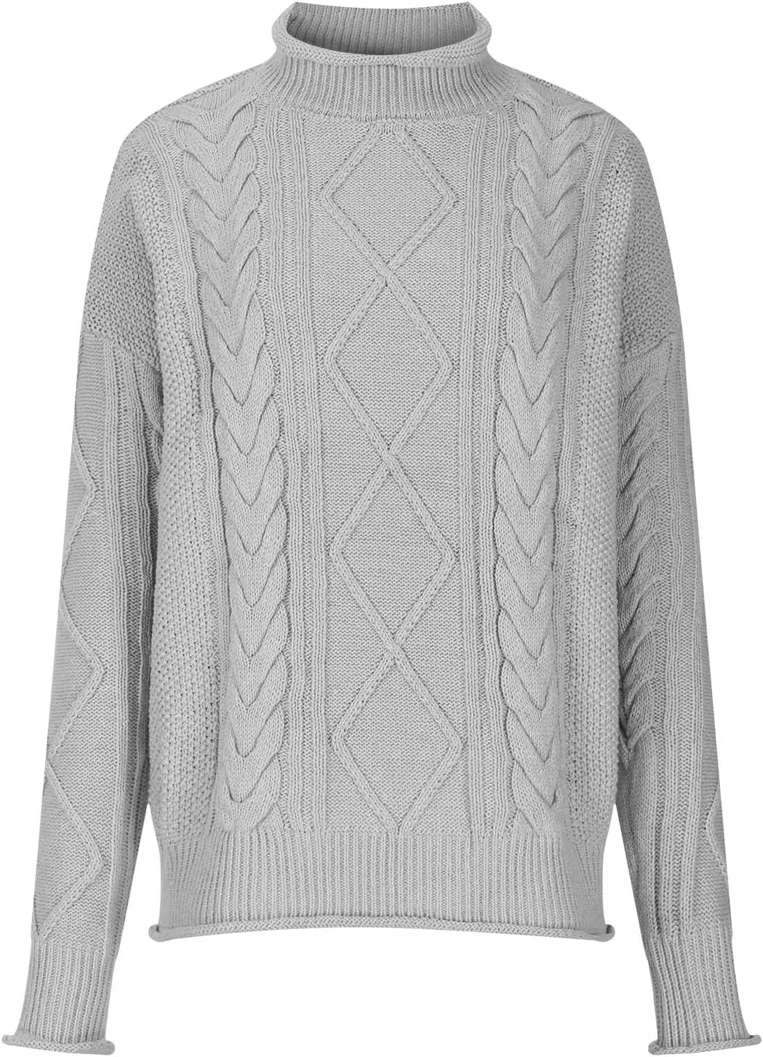 Women Oversized Sweater Turtle Neck Dressy Knit Sweater Pullover Tops Chunky Long Sleeve Y2K Sweater Blouse for Fall