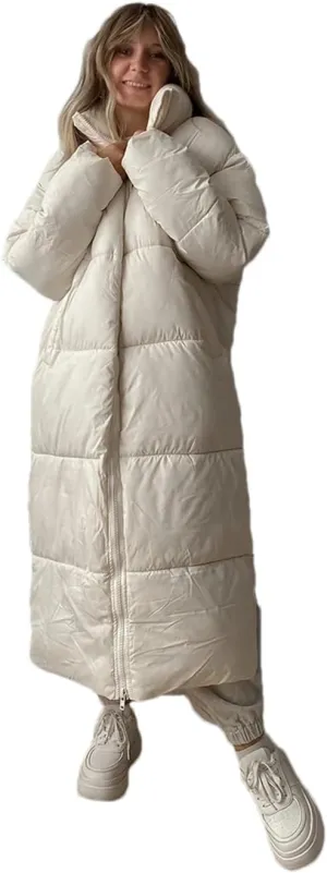 Women Warm Thick Oversize Maxi-Long Puffer Jacket Windbreaker Winter Snow Pocket Parka Down Coats