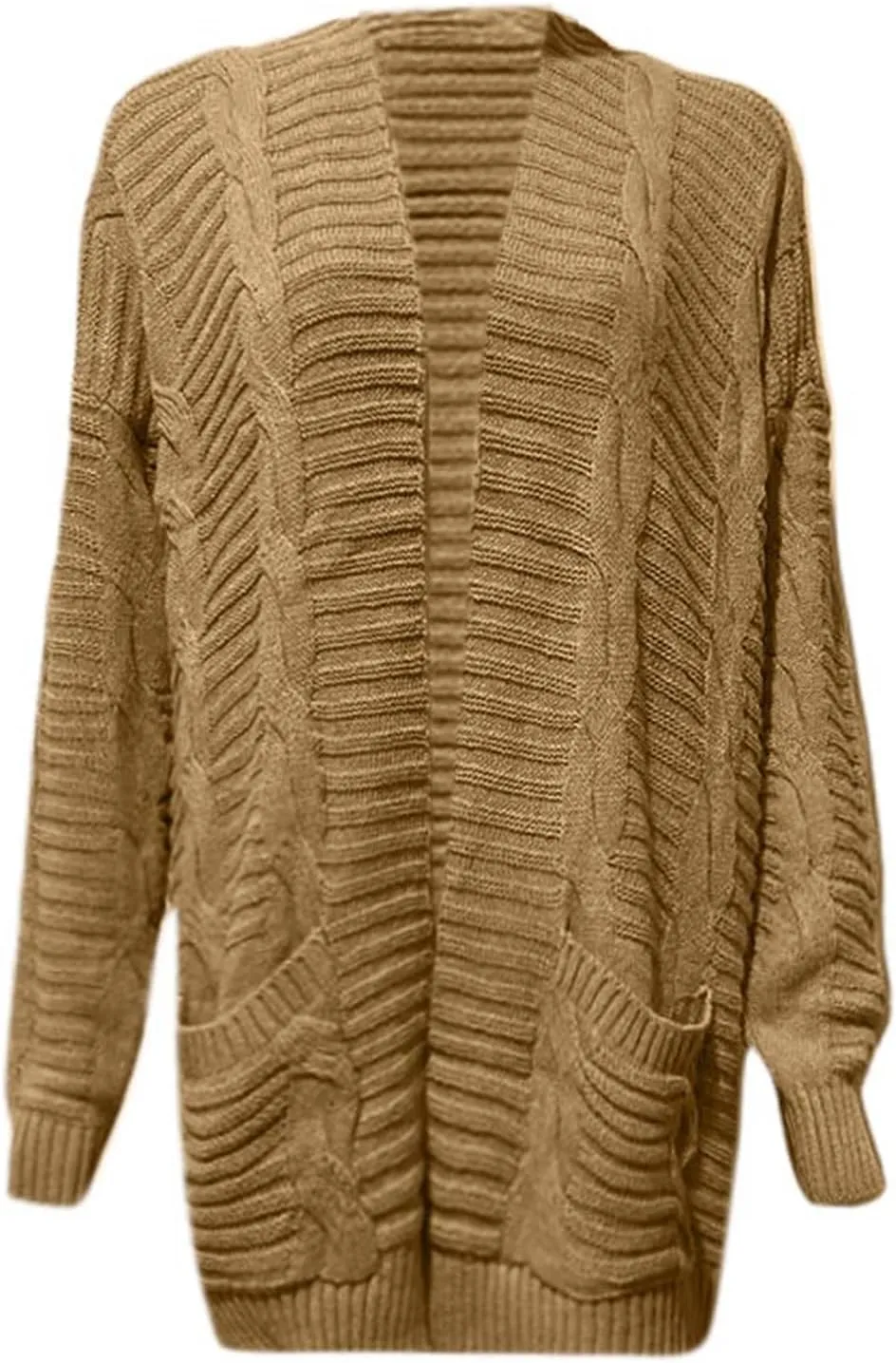 Womens Chunky Sweater Open Front Cardigans Baggy Lightweight Cable Knit Long Cardigan Sweaters Trendy Outwear Coats