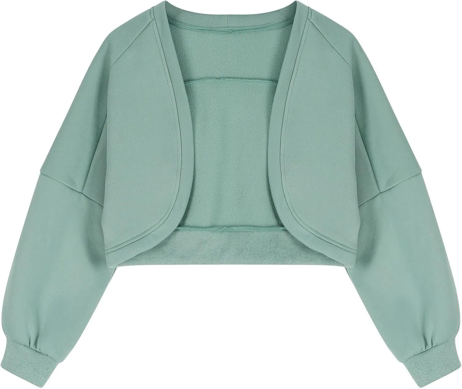 Womens Cropped Hoodies Fleece Coat Sweatshirts Long Sleeve Jackets Hooded Cardigan Sweaters 2024