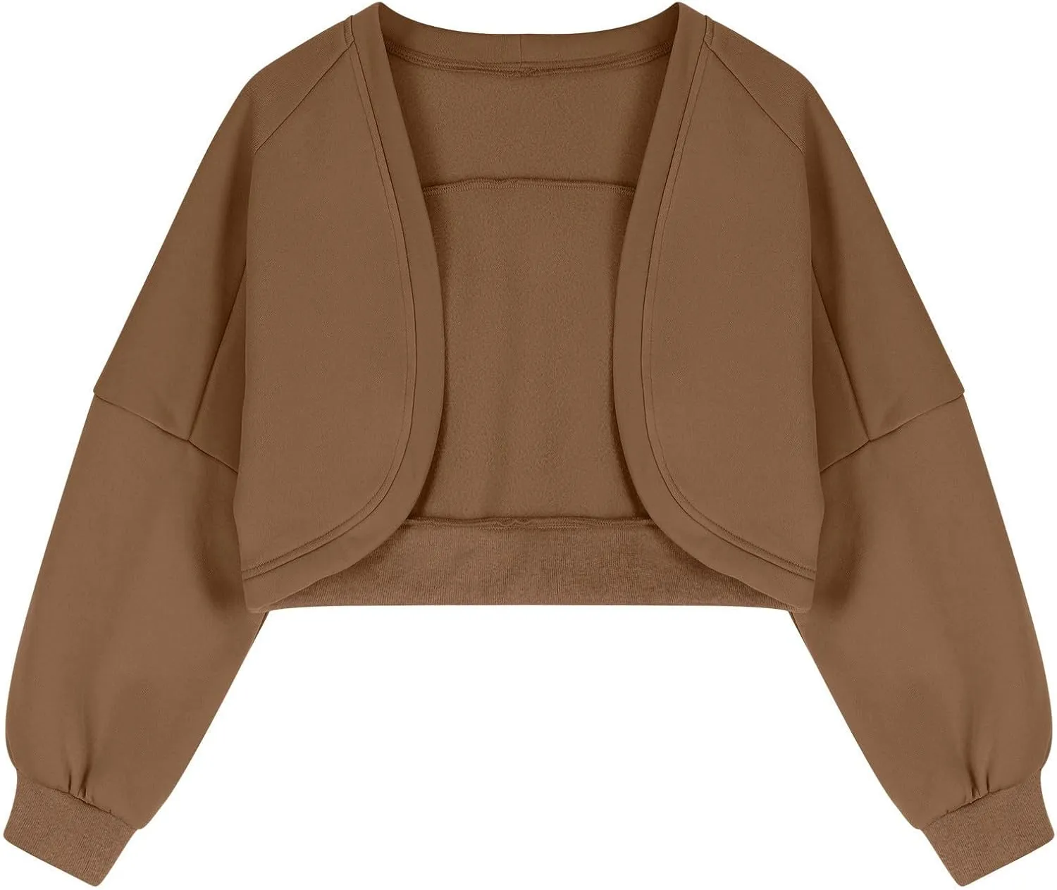 Womens Cropped Hoodies Fleece Coat Sweatshirts Long Sleeve Jackets Hooded Cardigan Sweaters 2024