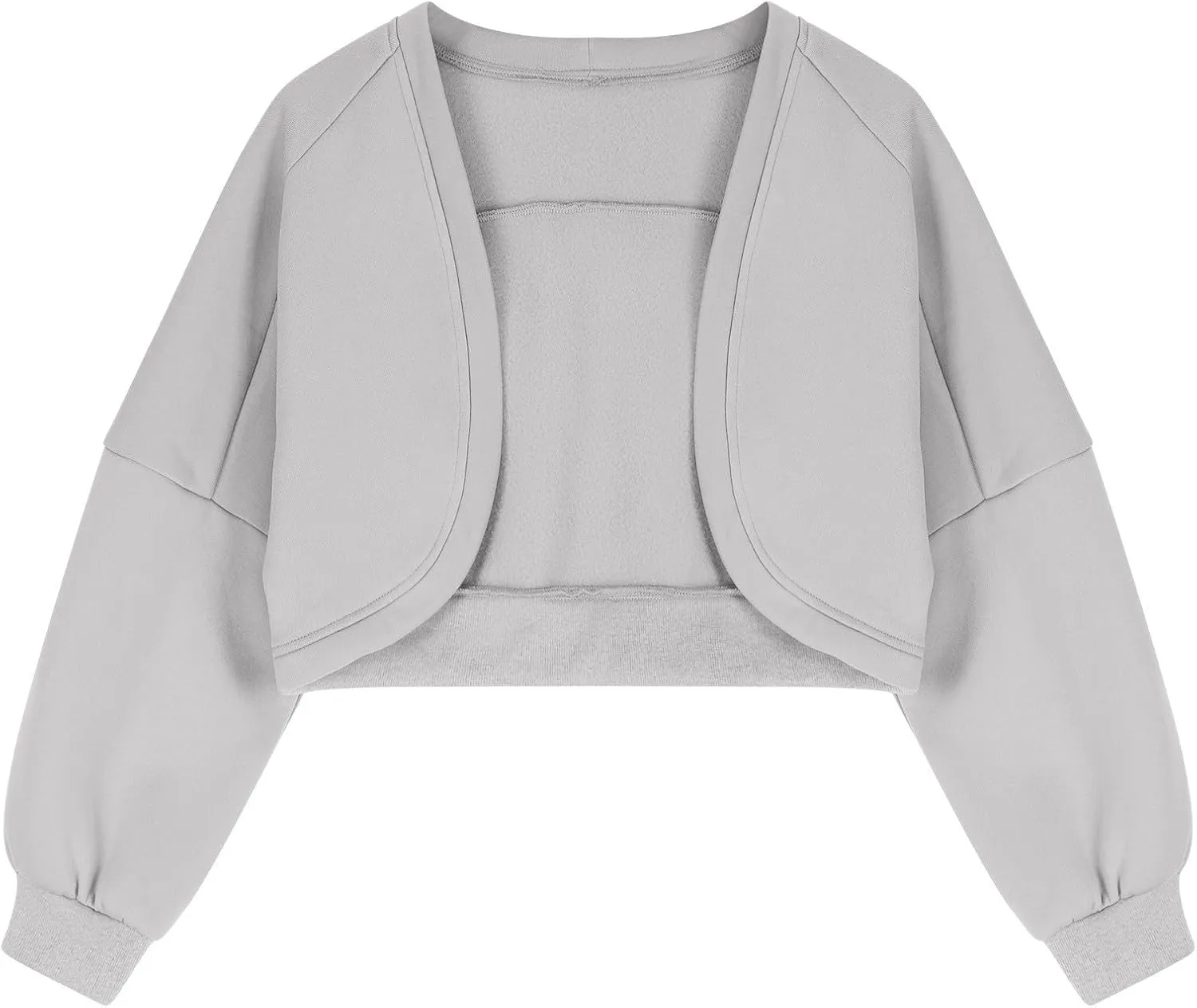 Womens Cropped Hoodies Fleece Coat Sweatshirts Long Sleeve Jackets Hooded Cardigan Sweaters 2024