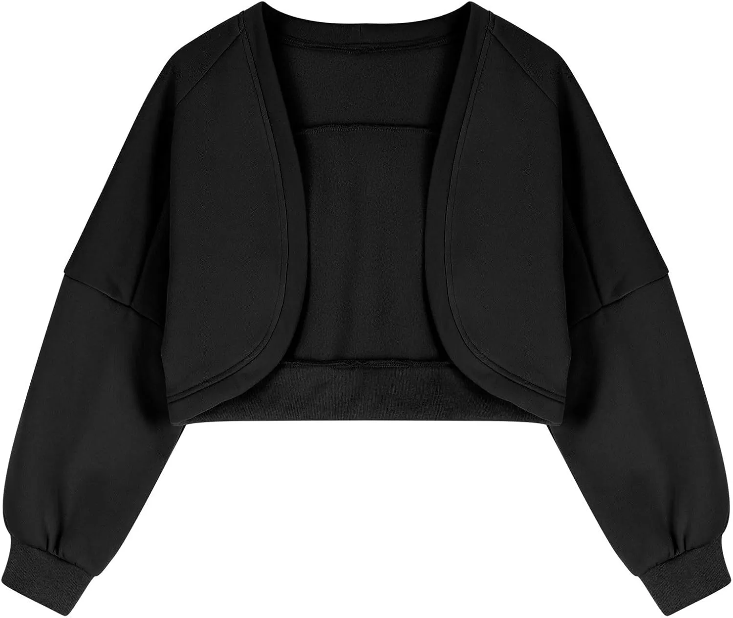 Womens Cropped Hoodies Fleece Coat Sweatshirts Long Sleeve Jackets Hooded Cardigan Sweaters 2024