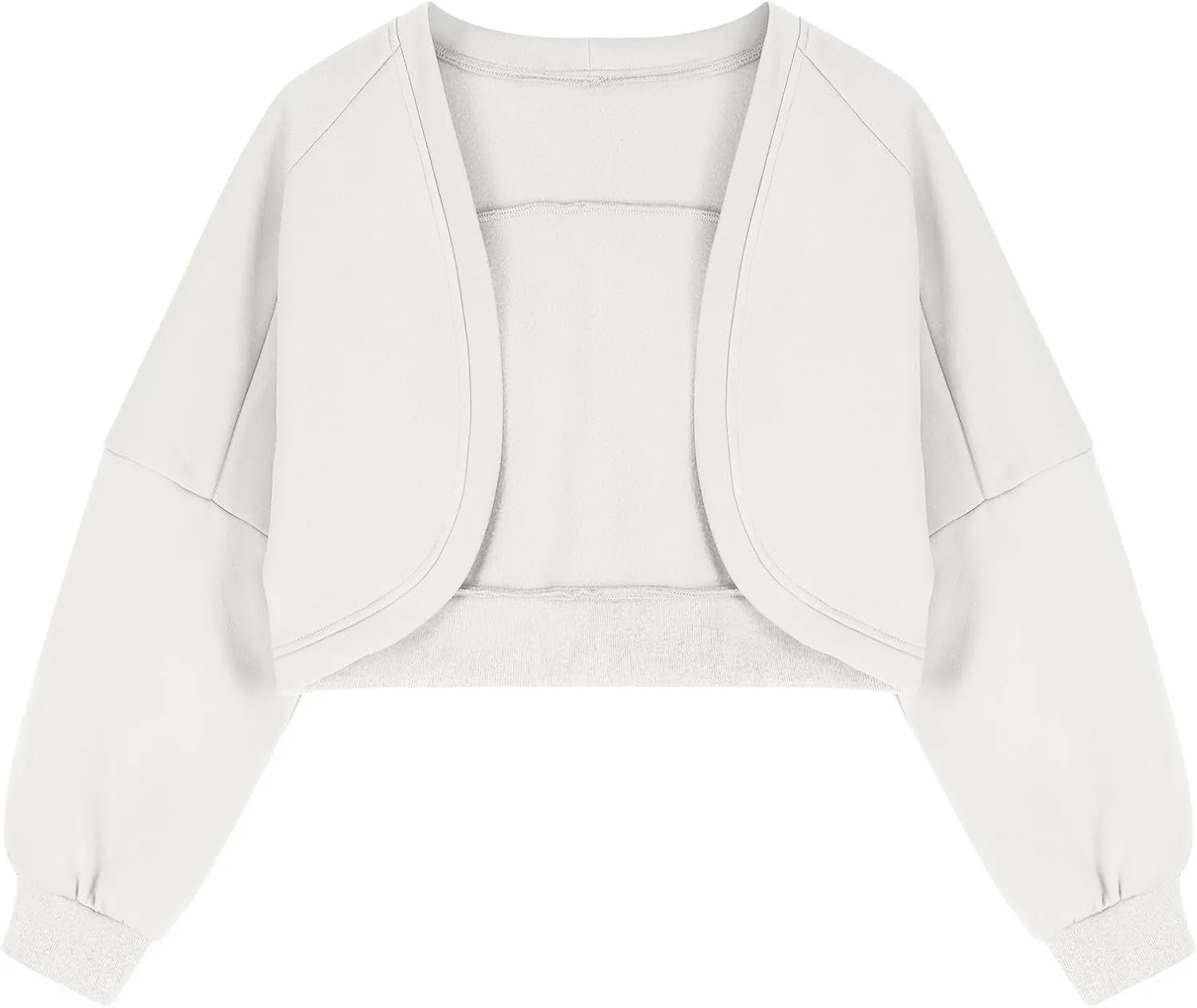 Womens Cropped Hoodies Fleece Coat Sweatshirts Long Sleeve Jackets Hooded Cardigan Sweaters 2024