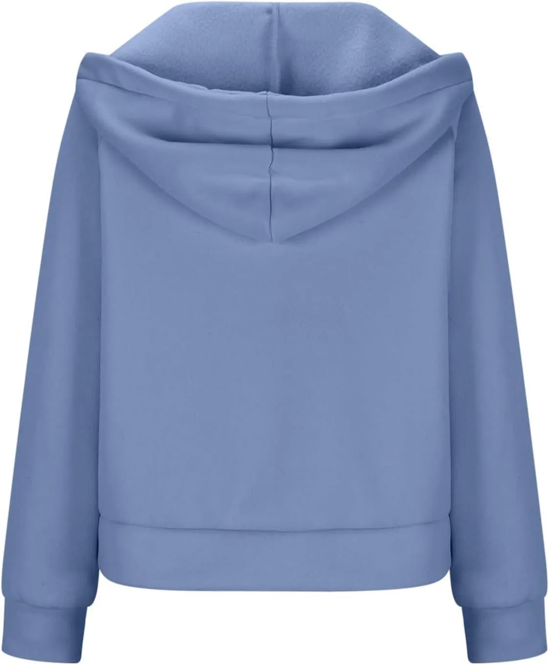 Womens Cropped Hoodies Half Zip Fleece Sweatshirts Oversized Drawstring Pullover Fall Outfits with Thumb Hole