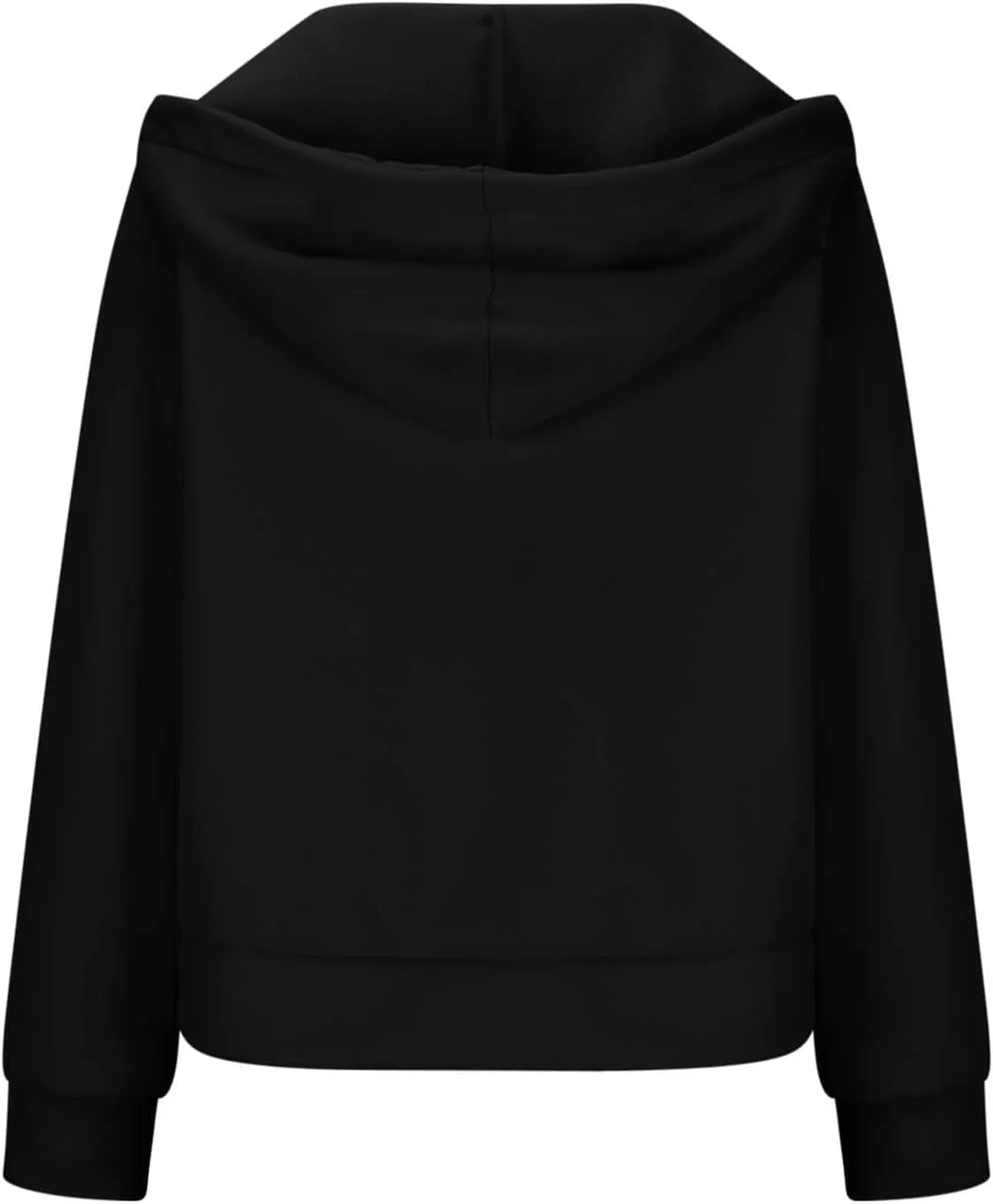 Womens Cropped Hoodies Half Zip Fleece Sweatshirts Oversized Drawstring Pullover Fall Outfits with Thumb Hole