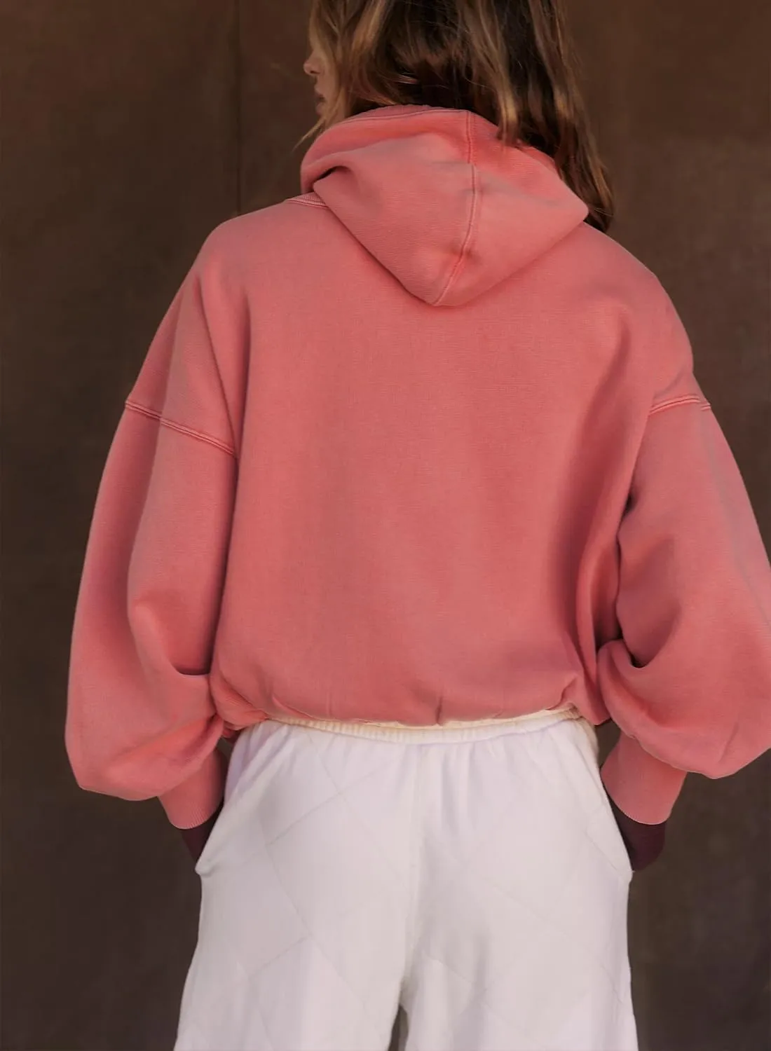 Women's Cropped Hoodies Half Zip Up Fleece Sweatshirts Long Sleeve Kangaroo Pocket Hooded Pullover