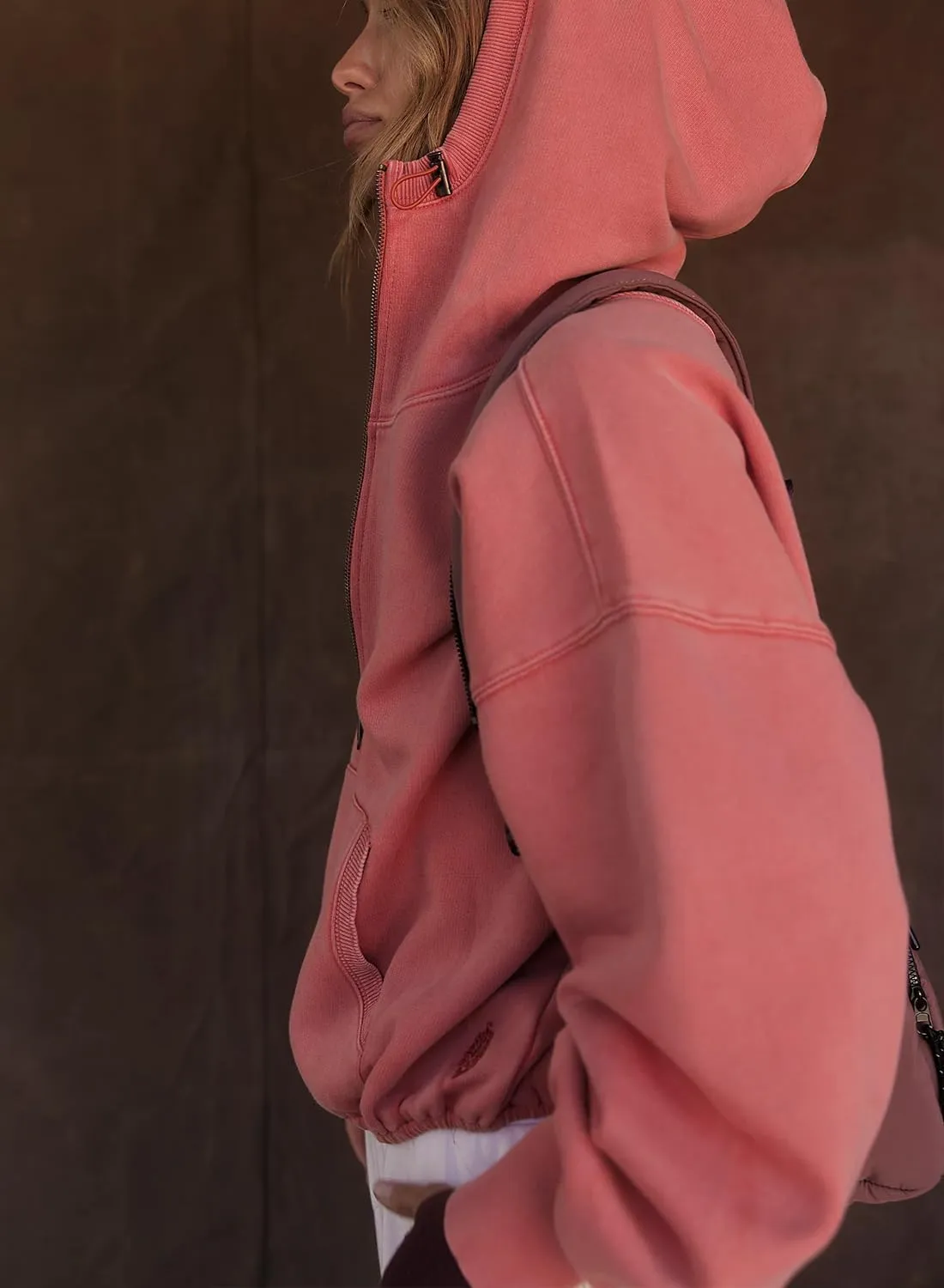 Women's Cropped Hoodies Half Zip Up Fleece Sweatshirts Long Sleeve Kangaroo Pocket Hooded Pullover