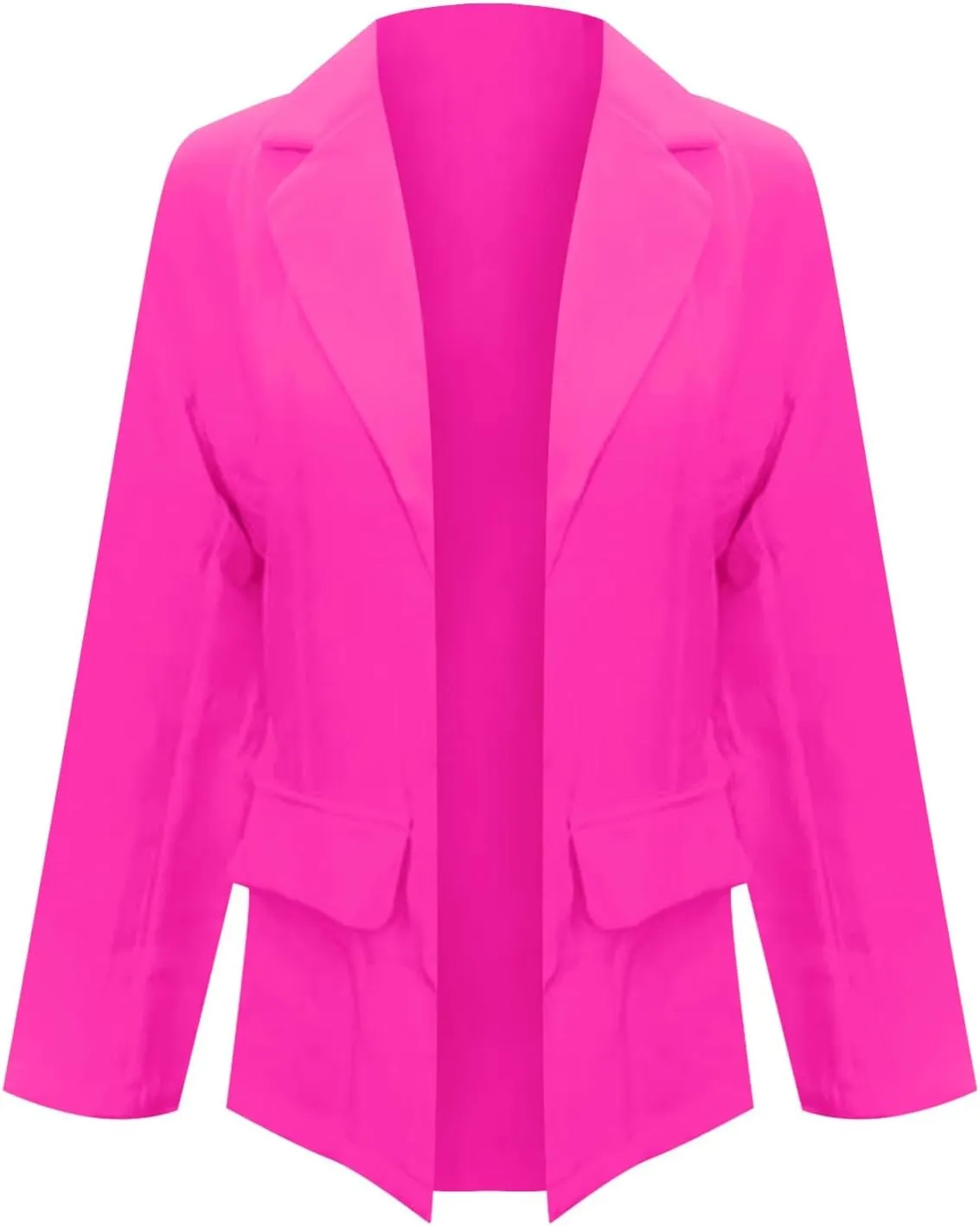 Women's Fashion 3/4 Sleeve Blazer Casual Lightweight Solid Color Lapel Cardigan Fashion Slim Fit Jackets with Pockets