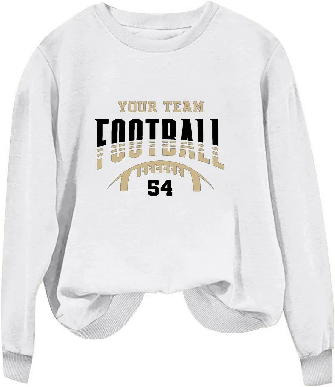 Womens Game Day Sweatshirts Oversized Long Sleeve Football Graphic Pullover Tops Crewneck Fall Comfy Clothes 2024