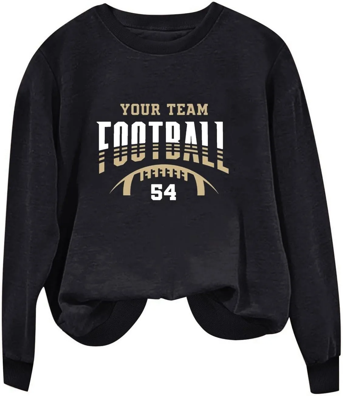 Womens Game Day Sweatshirts Oversized Long Sleeve Football Graphic Pullover Tops Crewneck Fall Comfy Clothes 2024