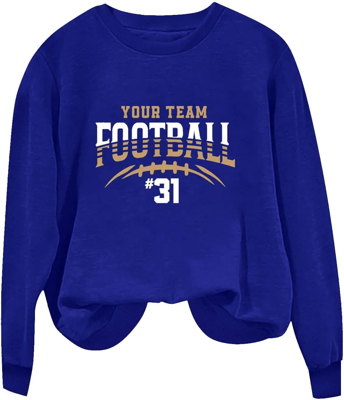 Womens Game Day Sweatshirts Oversized Long Sleeve Football Graphic Pullover Tops Crewneck Fall Comfy Clothes 2024