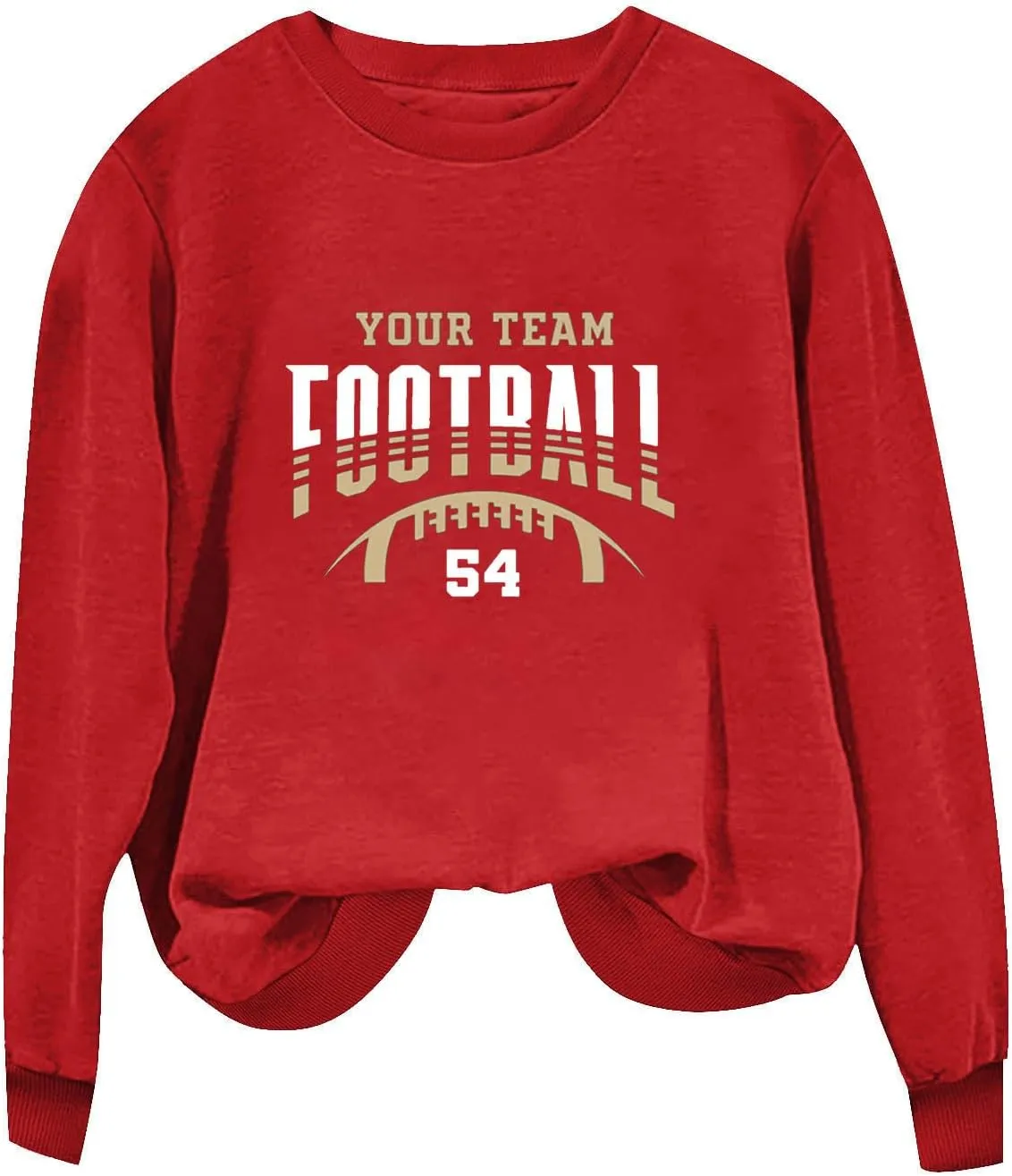 Womens Game Day Sweatshirts Oversized Long Sleeve Football Graphic Pullover Tops Crewneck Fall Comfy Clothes 2024