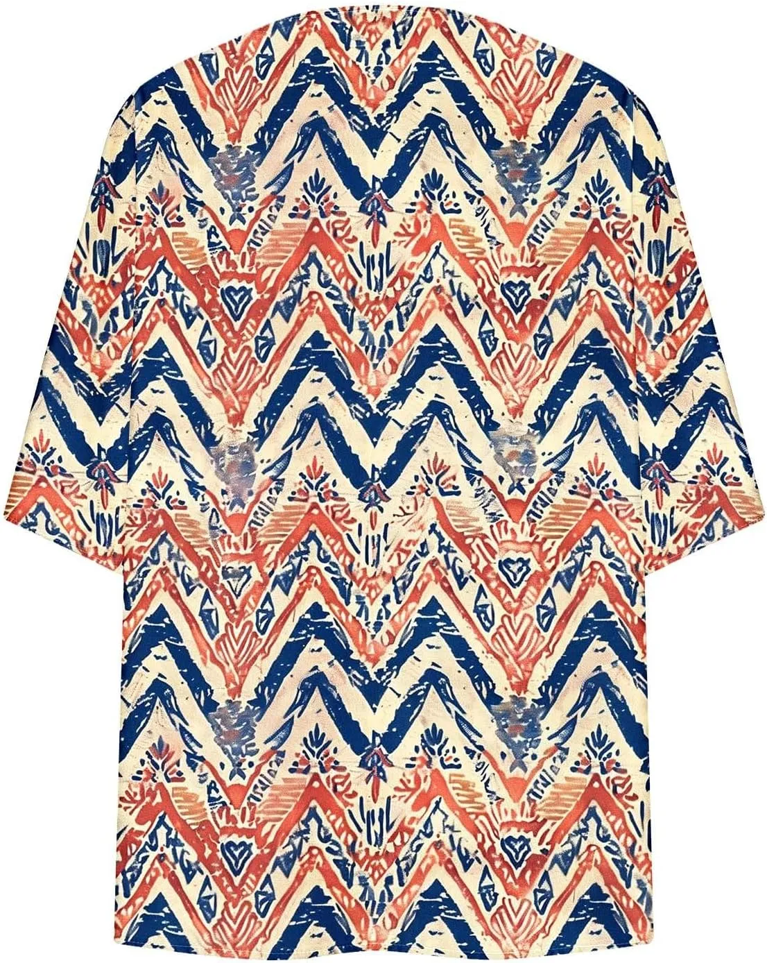 Womens Leopard Chiffon Kimono Cardigans 3/4 Sleeve Loose Beach Cover Up Lightweight Sun Protection Clothes Rash Guard