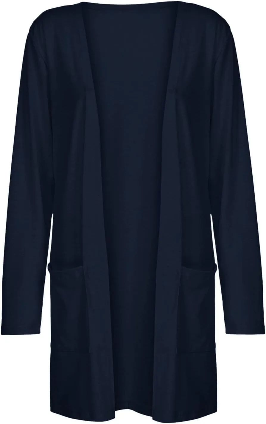 Womens Lightweight Medium Length Cardigan Sweater Fall Trendy Open Front Outwears Oversized Baggy Casual Sweater Coat