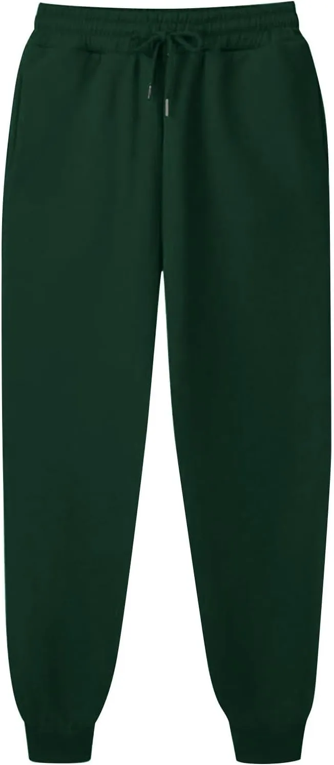 Women's Plus Size Sweatpants with Pockets Baggy Drawstring Elastic Lounge Pants Comfy Active Workout Jogging Pants