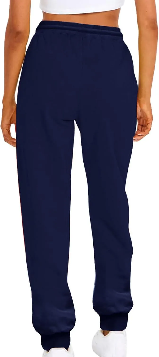 Women's Plus Size Sweatpants with Pockets Baggy Drawstring Elastic Lounge Pants Comfy Active Workout Jogging Pants